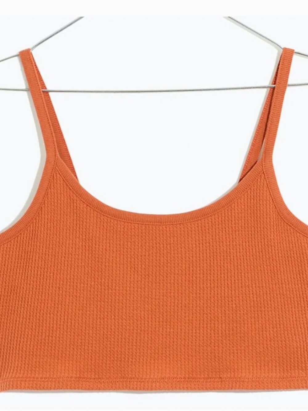Madewell Madewell Waffle Knit Pajama Crop Cami Orange